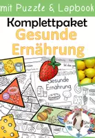 Vorschau - Stundenentwürfe - Gesunde Ernährung - Komplettpaket inklusive Lernwerkstatt und Bastelvorlagen - Deckblatt