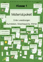 Vorschau - Arbeitsblätter - Materialpaket: Leseübungen zu verschiedenen Buchstaben - Deckblatt