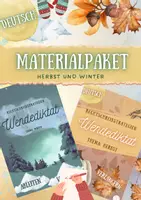 Vorschau - Stationenlernen - Materialpaket "Wendediktate" Herbst und Winter - Deckblatt