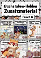 Vorschau - Arbeitsblätter - Buchstaben-Helden: Zusatzmaterial Paket A - Deckblatt