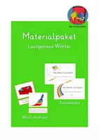 Vorschau - Stationenlernen - Materialpaket: Lautgetreue Wörter - Deckblatt