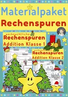 Vorschau - Arbeitsblätter - Materialpaket - weihnachtliche Rechenspuren - Deckblatt