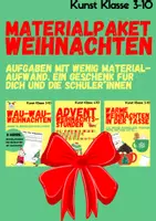 Vorschau - Mal- und Bastelvorlagen - Kunst Materialpaket: Weihnachten Kreativaufgaben - Deckblatt