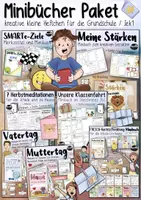Vorschau - Mal- und Bastelvorlagen - Alle meine Minibücher - Minibuch Materialpaket - Deckblatt