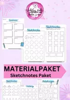 Vorschau - Mal- und Bastelvorlagen - #happyhalloween24 Materialpaket Sketchnote - Deckblatt