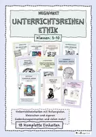 Vorschau - Stundenentwürfe - Megapaket Ethik (Klassen 5-10) 18 Komplette Einheiten! - Deckblatt