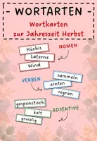 Vorschau - Arbeitsblätter - Herbst Materialpaket: Wortarten zur Jahreszeit Herbst - Deckblatt