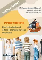 Vorschau - Unterrichtsreihen - Piratendiktate | 6 Diktate für die 2. Klasse mit Rechtschreibfokus - Deckblatt