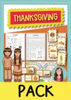 Vista previa - Hojas de trabajo - Thanksgiving PACK DE MATERIALES (inglés) - Portada