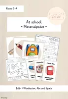 Vorschau - Arbeitsblätter - Materialpaket: At School - Deckblatt