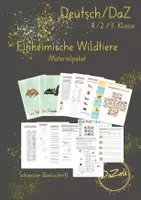 Vorschau - Unterrichtsreihen - Materialpaket Wortschatz einheimische Wildtiere - Deckblatt
