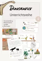 Vorschau - Arbeitsblätter - Dinosaurier: Unterrichtsreihe (Kl. 2/3) - Deckblatt