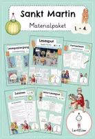 Vorschau - Arbeitsblätter - Materialpaket: Laternenumzug, Sankt Martin | Lesespur, Hörverstehen etc. - Deckblatt