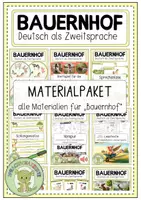Vorschau - Mal- und Bastelvorlagen - BAUERNHOF (wachsendes Materialpaket) - DaZ / Deutsch - Deckblatt