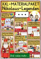 Vorschau - Stundenentwürfe - Nikolaus Legenden – 3 Nikolausgeschichten Grundschule MATERIALPAKET - Deckblatt