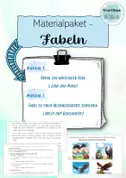 Vorschau - Arbeitsblätter - Materialpaket Fabeln (wörtliche Rede - zu Bildern schreiben) - Deckblatt