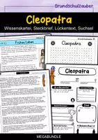 Vorschau - Arbeitsblätter - Cleopatra MEGABUNDLE Materialpaket - Wissenskartei, Lückentext, Steckbrief, Suchsel, Quizkarten - Deckblatt