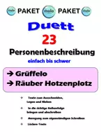 Vorschau - Unterrichtsreihen - DUETT: Personenbeschreibung 23 (Grüffelo & Hotzenplotz) - Deckblatt
