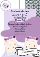 Vorschau - Stationenlernen - Materialpaket Stationsarbeiten Sinne und Zeit - Deckblatt