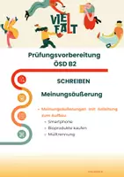 Vorschau - Arbeitsblätter - 3 Meinungsäußerungen (ÖSD B2 Prüfung) - Deckblatt