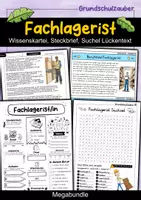 Vorschau - Arbeitsblätter - Fachlagerist MEGABUNDLE Materialpaket - Wissenskartei, Lückentext, Steckbrief, Suchsel, Quizkarten - Deckblatt