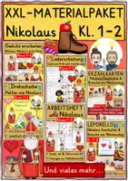 Vorschau - Stundenentwürfe - Nikolaus Klasse 1-2 Grundschule XXL-Materialpaket - Deckblatt
