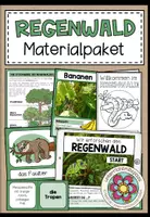 Vorschau - Unterrichtsreihen - REGENWALD - Materialpaket - Deckblatt