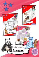 Vorschau - Arbeitsblätter - Materialpaket Nomen (Übungskarten, Miniheft und Escape-Room) - Deckblatt