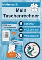 Vorschau - Arbeitsblätter - Mein Taschenrechner - Materialpaket -editierbar - Deckblatt