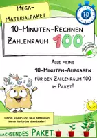Vorschau - Arbeitsblätter - Materialpaket "10-Minuten-Rechnungen im Zahlenraum 100" - Deckblatt