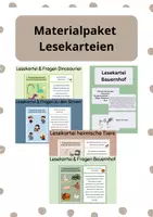 Vorschau - Stationenlernen - Materialpaket Lesen / Lesekartei - Deckblatt