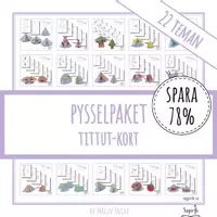 förhandsvisning - Pysselpaket Tittut-kort 22 teman - försättsblad