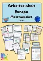 Vorschau - Arbeitsblätter - Materialpaket Europa, für die 3., 4. und 5. Klasse, Teil 1 - 3 - Deckblatt