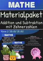 Vorschau - Arbeitsblätter - Mathe: Materialpaket zur Addition und Subtraktion mit Zehnerzahlen Klasse 2 ZE+Z0 und ZE-Z0 - Deckblatt