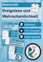 Vorschau - Stationenlernen - Ereignisse und ihre Laplace-Wahrscheinlichkeit - editierbar - Deckblatt