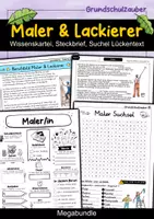 Vorschau - Arbeitsblätter - Maler & Lackierer MEGABUNDLE Materialpaket - Wissenskartei, Lückentext, Steckbrief, Suchsel, Quizkarten - Deckblatt