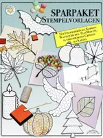 Vorschau - Mal- und Bastelvorlagen - SPARPAKET STEMPELVORLAGEN (Zum Fingerstempeln, zum Stempeln mit Korken, Wattestäbchen, als Playmais-Vorlagen) in diversen Größen, auch als Karten - wachsendes Stempelbuch - Deckblatt