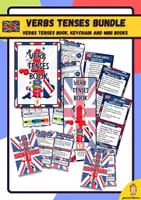 Vista previa - Refuerzo / NEE / Materiales de apoyo - Verb Tenses Bundle: Verb tenses book, keychain and mini books - Portada
