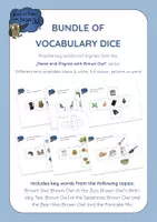 Vorschau - Stationenlernen - Read and Rhyme with Brown Owl - VOCABULARY DICE BUNDLE - Deckblatt