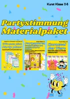 Vorschau - Unterrichtsreihen - Materialpaket: Partystimmung macht kreativ! (Kunst, Klasse 3-8) - Deckblatt