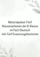 Vorschau - Klassenarbeiten - Materialpaket: Klassenarbeiten der 8. Klasse im Fach Deutsch - Deckblatt