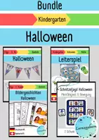 Vorschau - Arbeitsblätter - Materialpaket Halloween für den Kindergarten - Deckblatt