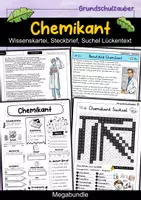Vorschau - Arbeitsblätter - Chemikant MEGABUNDLE Materialpaket - Wissenskartei, Lückentext, Steckbrief, Suchsel, Quizkarten - Deckblatt