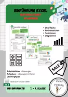 Vorschau - Arbeitsblätter - Materialpaket Excel: Oberfläche, Funktionen, Diagramme - Deckblatt