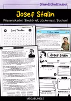Vorschau - Arbeitsblätter - Josef Stalin MEGABUNDLE Materialpaket - Wissenskartei, Lückentext, Steckbrief, Suchsel, Quizkarten - Deckblatt