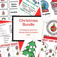 Vista previa - Unidades / Secuencias / Situaciones de Aprendizaje - Christmas Bundle, ESL, ENG |Activities and games| holidays - Portada