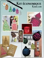 Aperçu - Matériel pour travaux manuels / dessin - Kit pédagogique „KIRIGAMI - NOËL“ KIRIGAMI „CLOCHE“ KIRIGAMI „Boule de Noël“ (découper & plier) pour la fenêtre & carte (kit économique) - Page de couverture