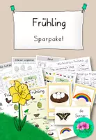Vorschau - Mal- und Bastelvorlagen - Frühling Sparpaket – Unterrichtsmaterial für den Frühlingsbeginn - Deckblatt