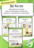 Vorschau - Arbeitsblätter - Katze – Materialpaket für den Sachunterricht | Klasse 2–3 - Deckblatt