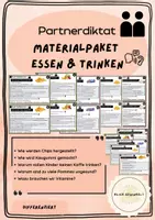 Vorschau - Fördermaterial/Inklusion - Materialpaket: 5 Partnerdikate zum Thema Essen und Trinken - Deckblatt
